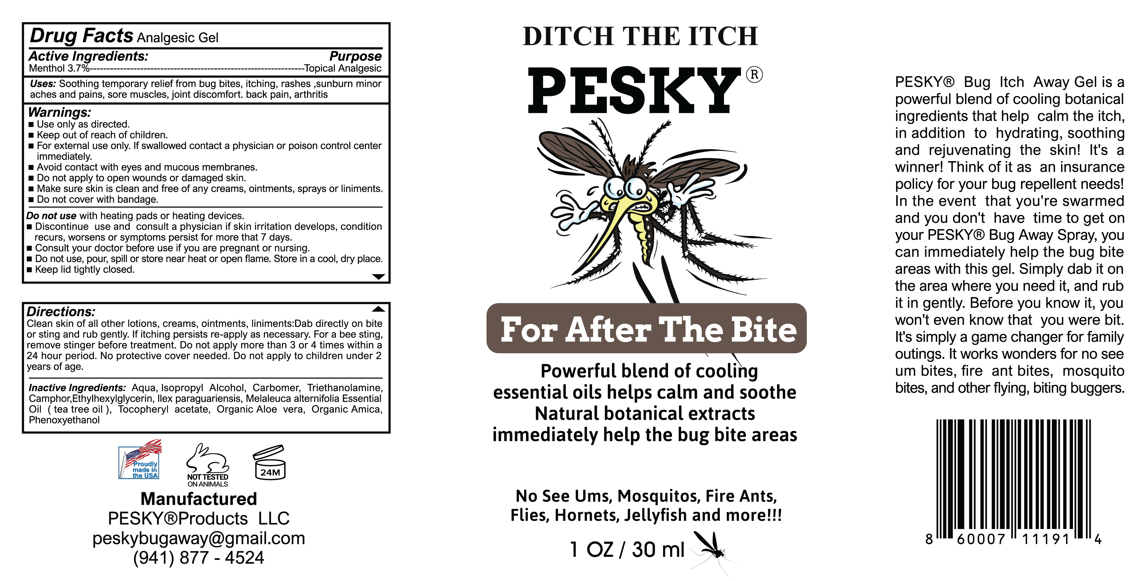 A PESKY®  Itch Away For After The Bite