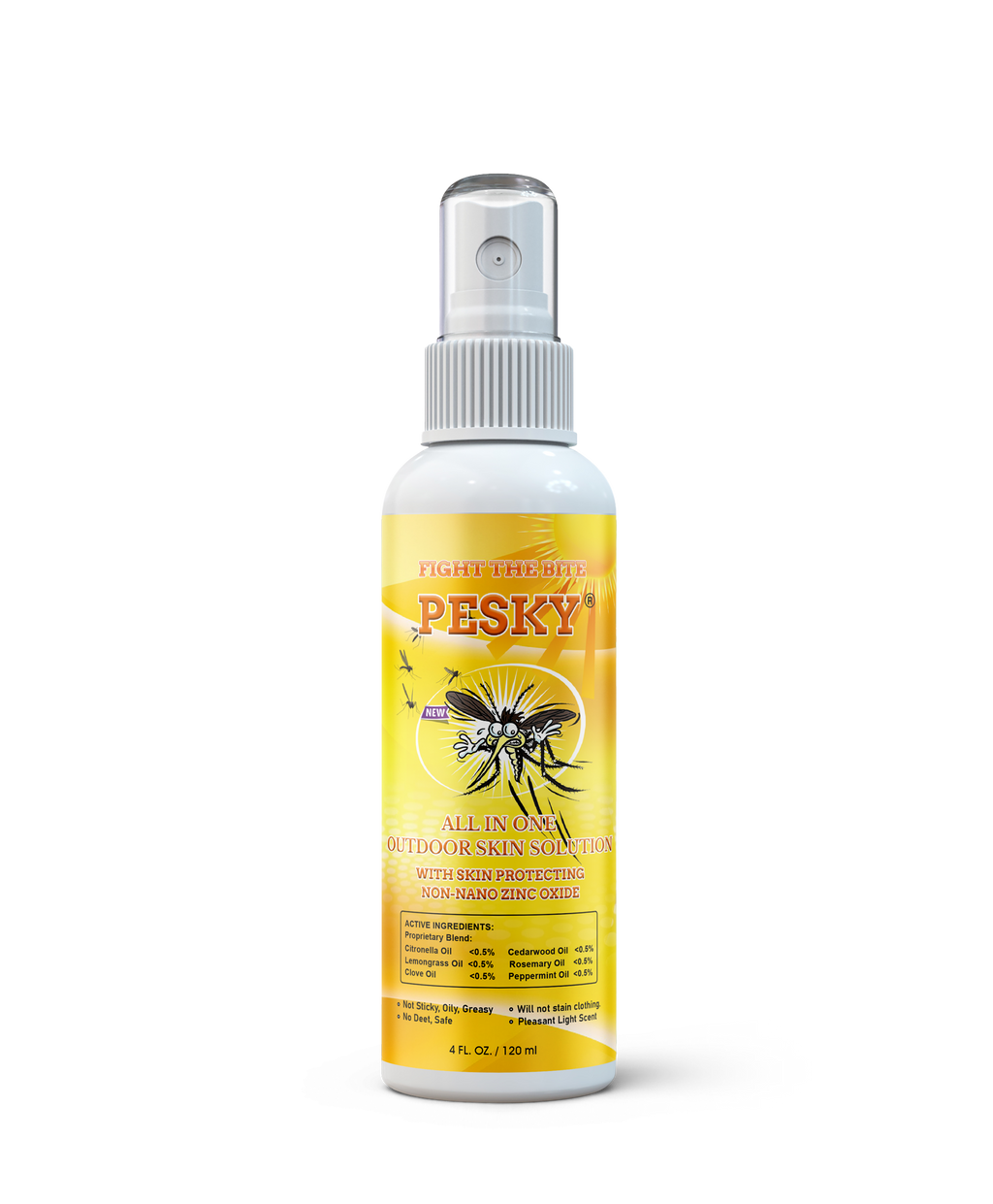 PESKY® Bug Away - All In One Outdoor Skin Solution with Skin Protecting Non-Nano Zinc Oxide