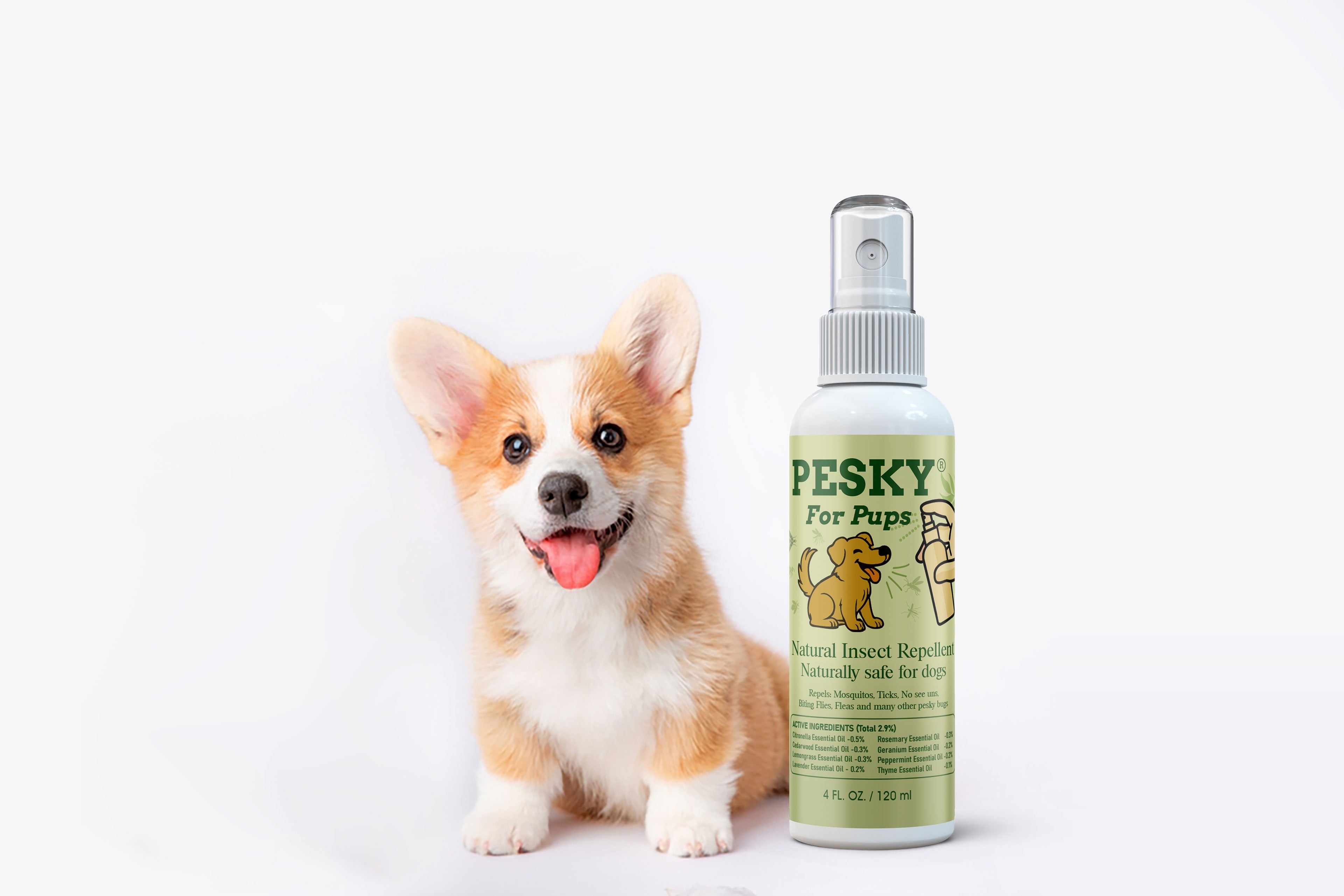 🐶 PESKY for Pups 2 oz — Natural Insect Repellent for Dogs